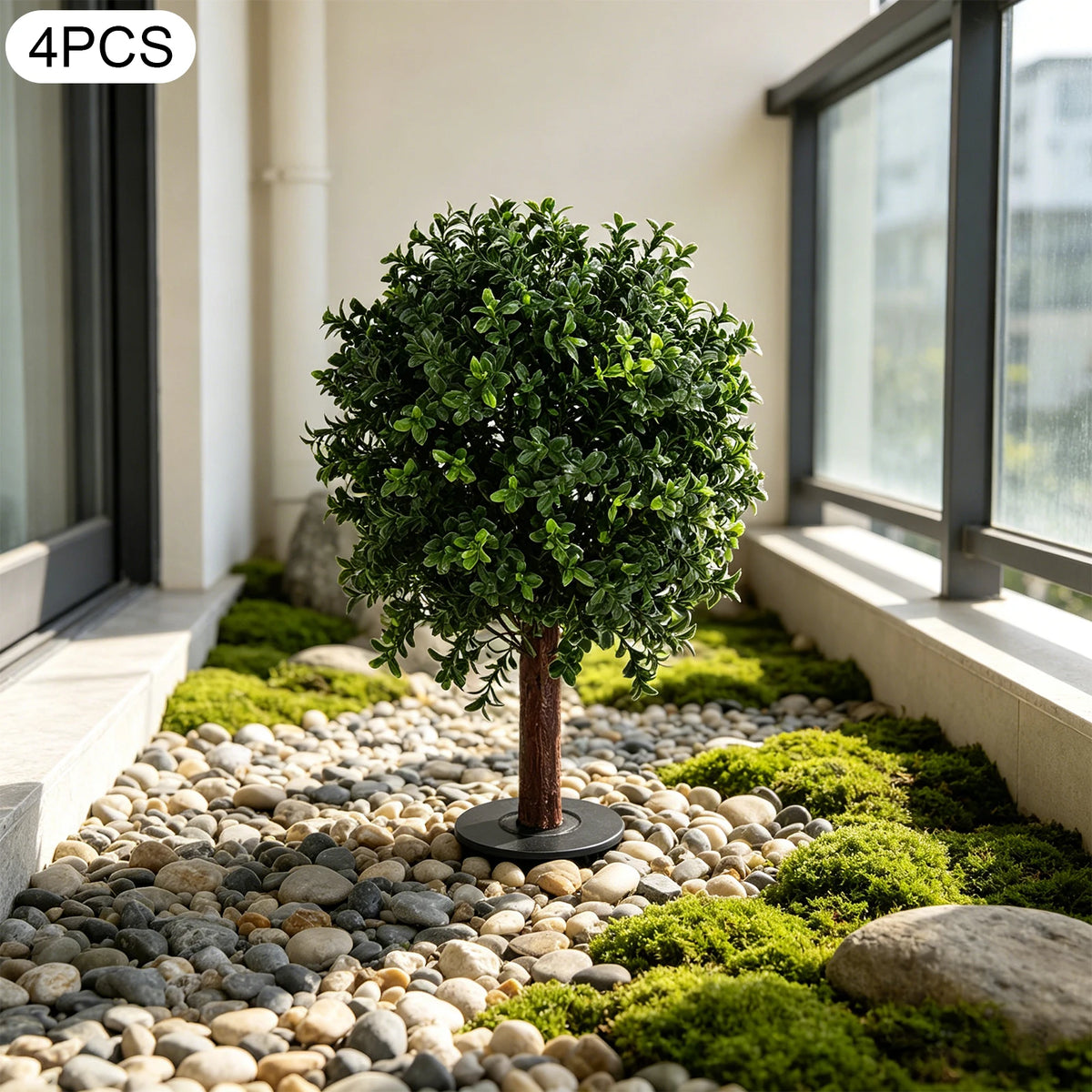 Premium Artificial Boxwood Topiary Ball Trees For Outdoor Gardens