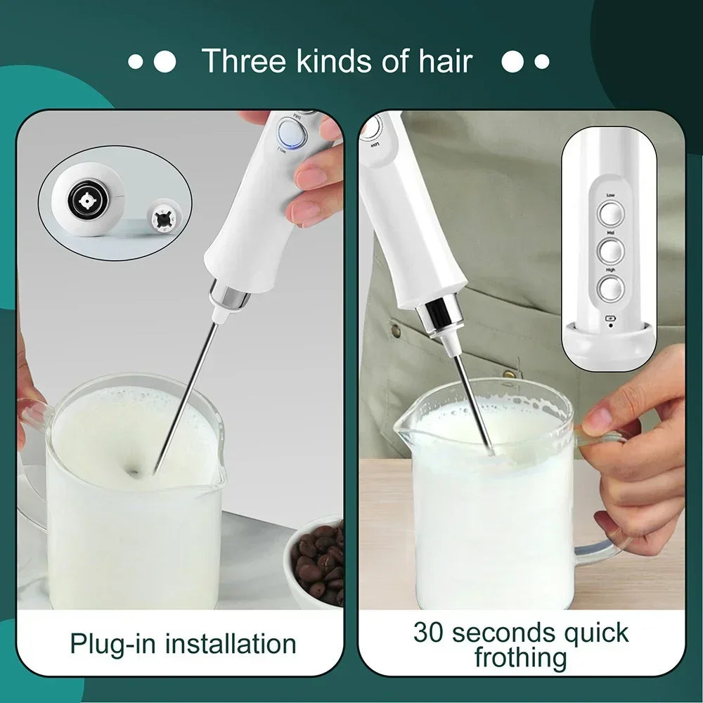 Stonego Rechargeable Milk Frother Handheld Electric Foam Maker