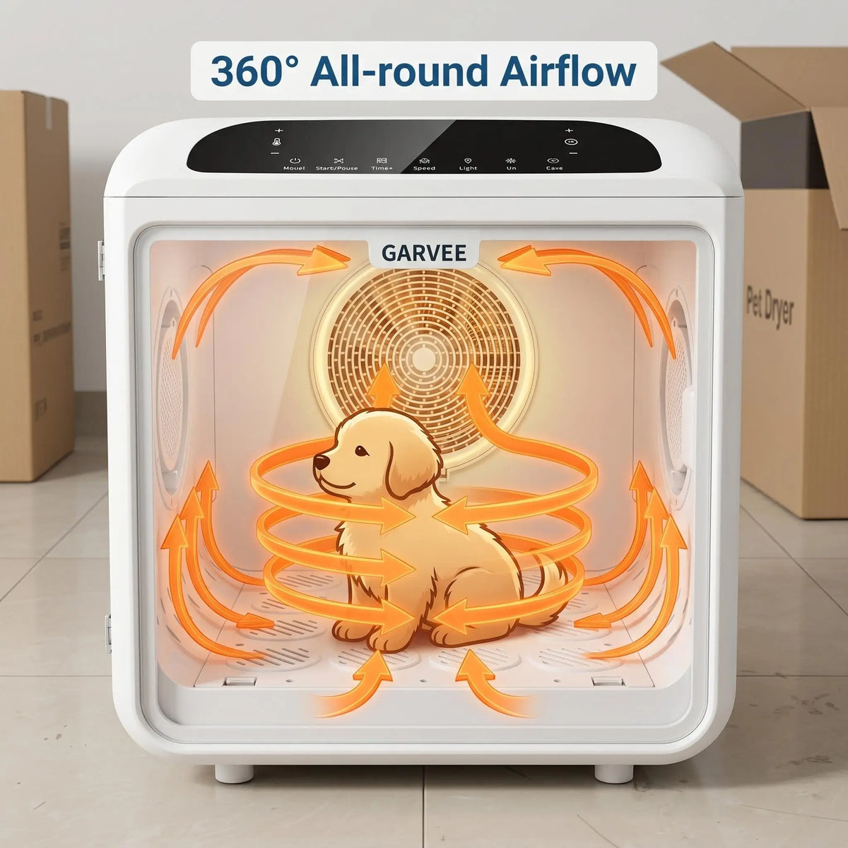 Ultra Quiet Pet Dryer Cabinet With Smart Temperature Control