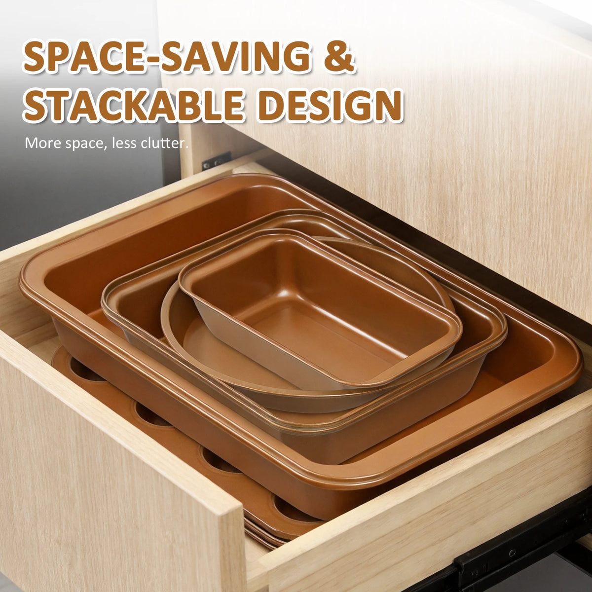 Koomade Nonstick Carbon Steel Bakeware Set Dishwasher Safe