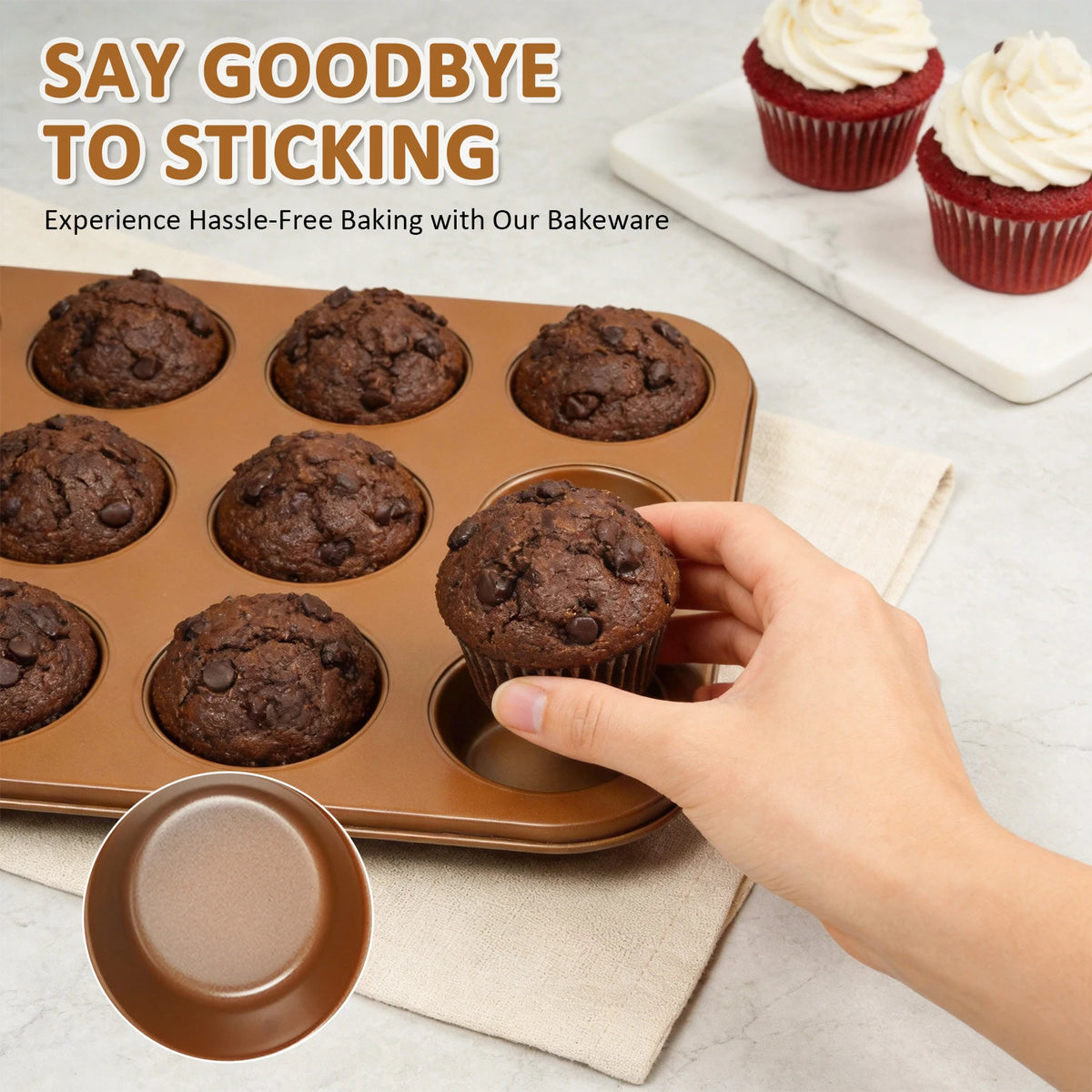 Koomade Nonstick Carbon Steel Bakeware Set Dishwasher Safe