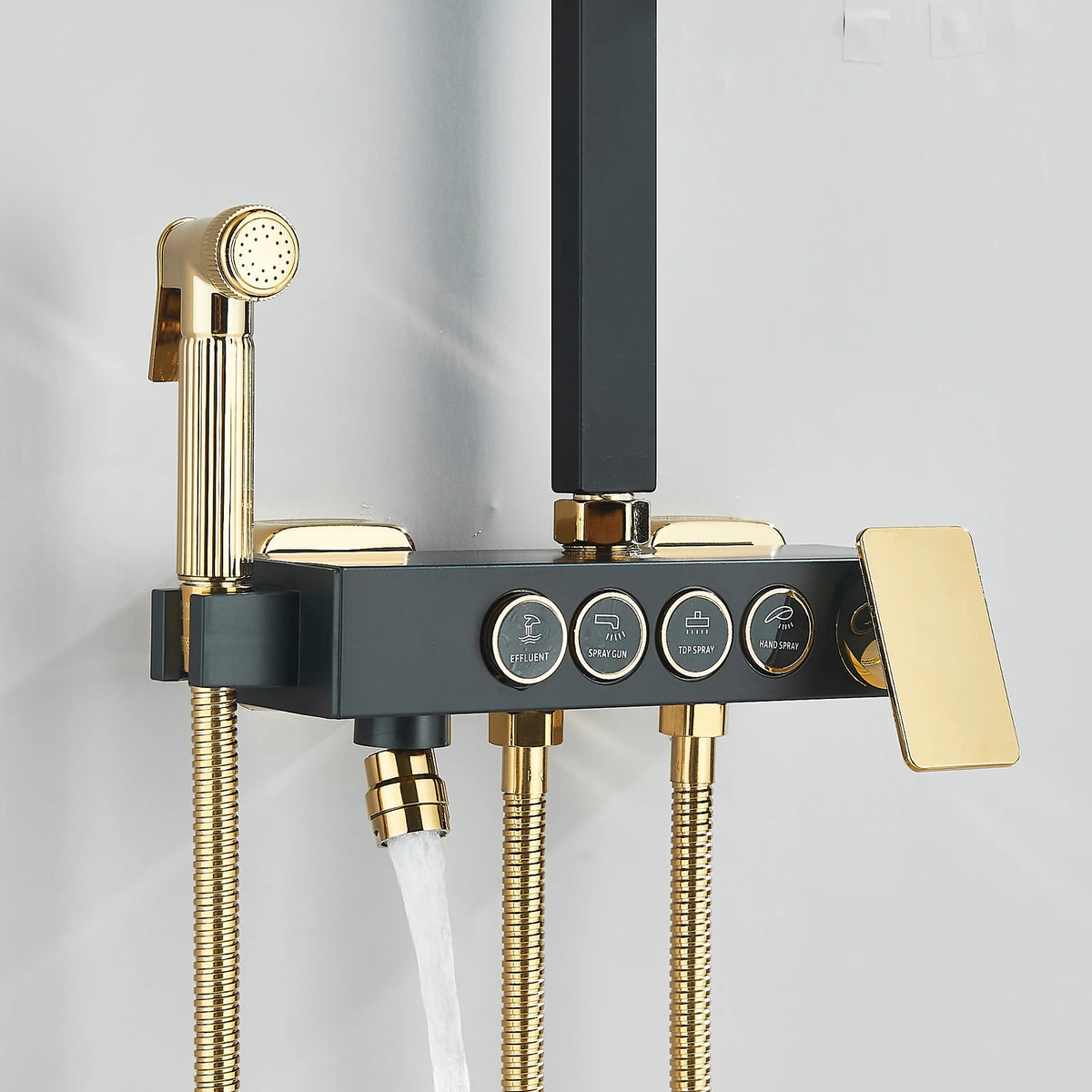 Fmhjfisd Brass Rainfall Shower Faucet Set Four Way Mixer