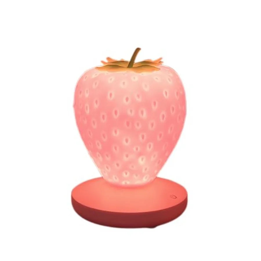 Touch Control Silicone Strawberry Night Light Rechargeable Lamp