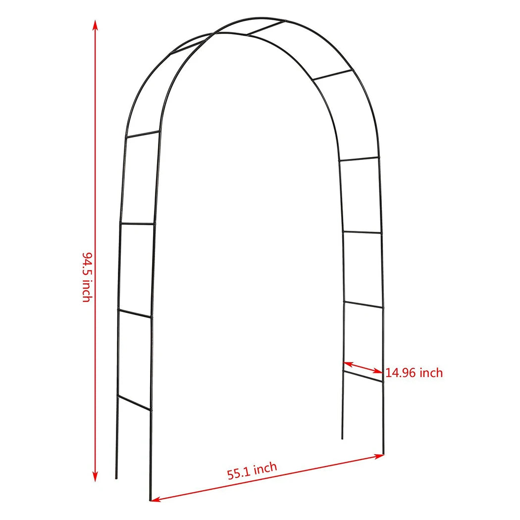 Heavy Duty Metal Garden Arch For Outdoor Climbing Plants