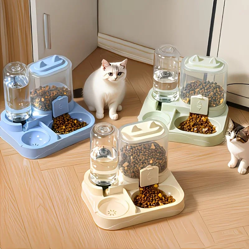 2-in-1 Pet Feeder And Water Dispenser For Cats And Dogs