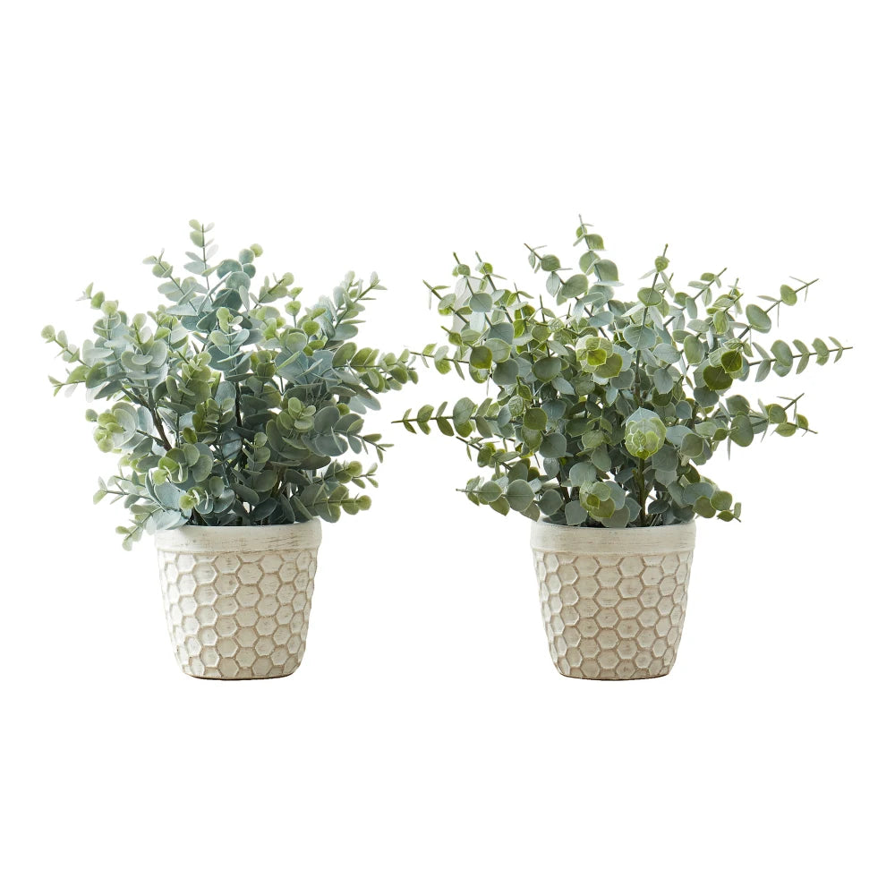 Faux Eucalyptus Grass Artificial Potted Plants Indoor Decorative Greenery