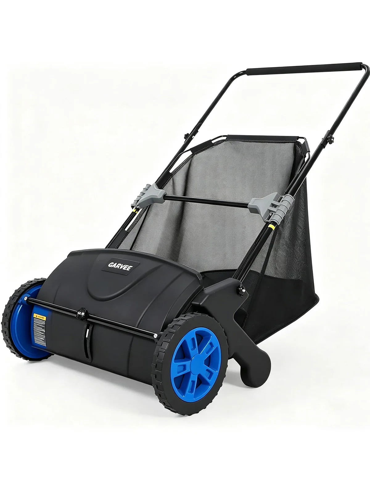 HiMiss Manual Push Lawn Leaf Sweeper For Yard Cleanup