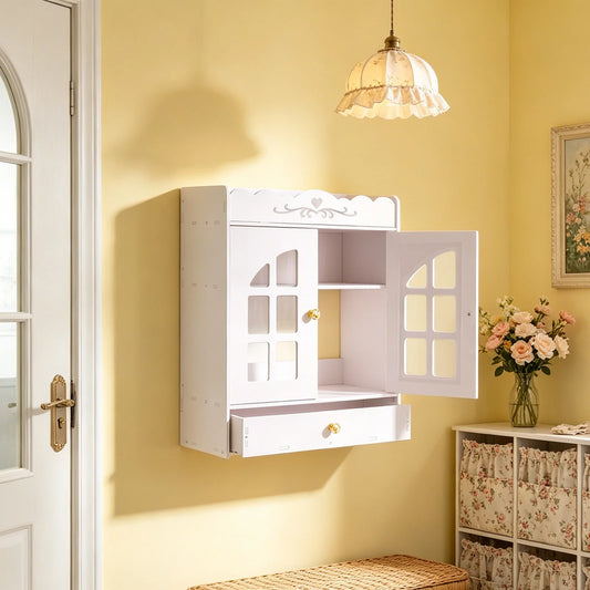 Bymaocar Wall Mounted Bathroom Organizer Cabinet With Storage