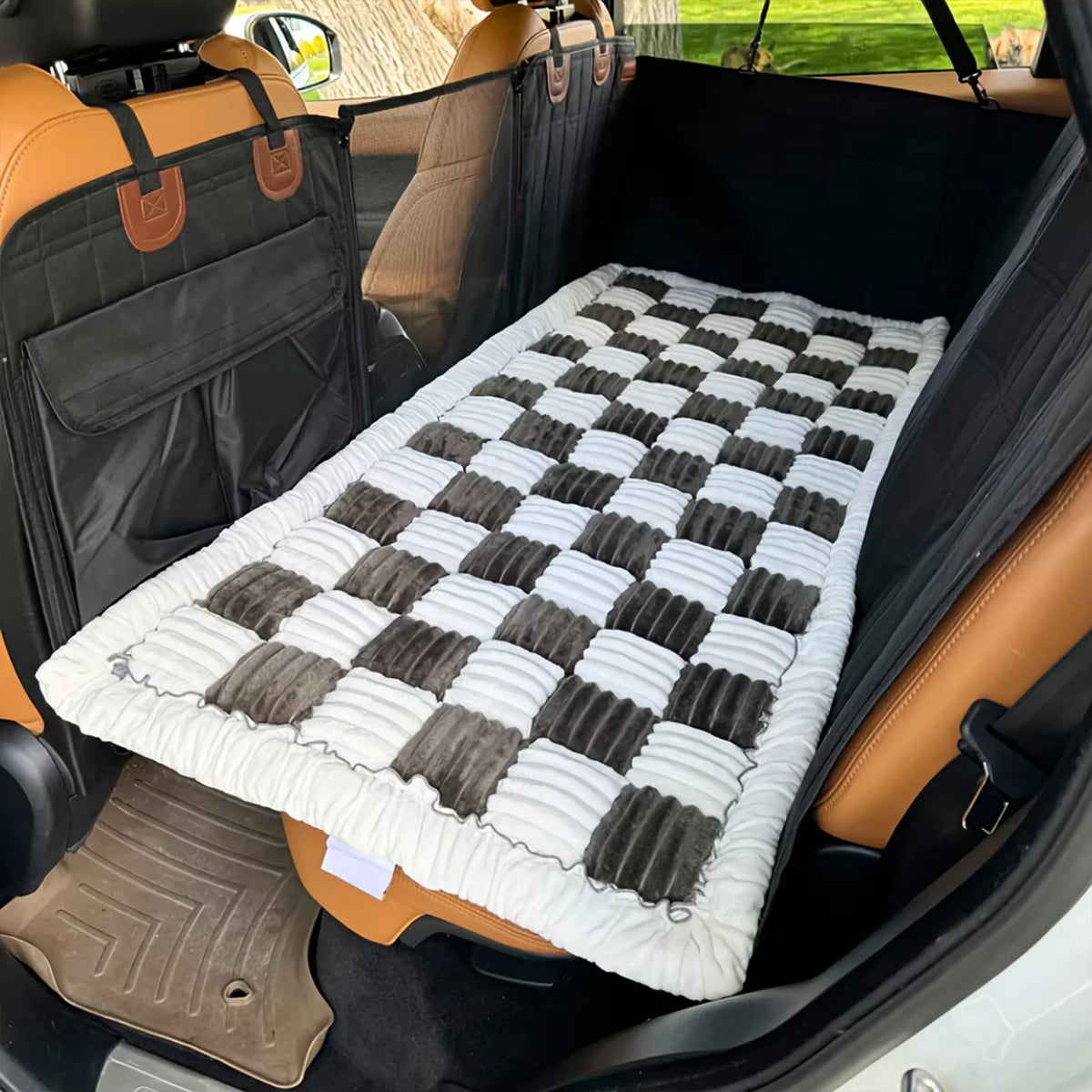 CWV Washable Anti Slip Coral Fleece Dog Car Seat Protector