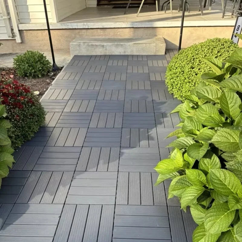 44-Piece Interlocking Plastic Outdoor Flooring, Suitable for Courtyard Floors, Outdoor Patios, Walkways, and Decking. Waterproof and Easy to Install, Made of Durable PP Material, Ideal for Use around Swimming Pools, Gardens,