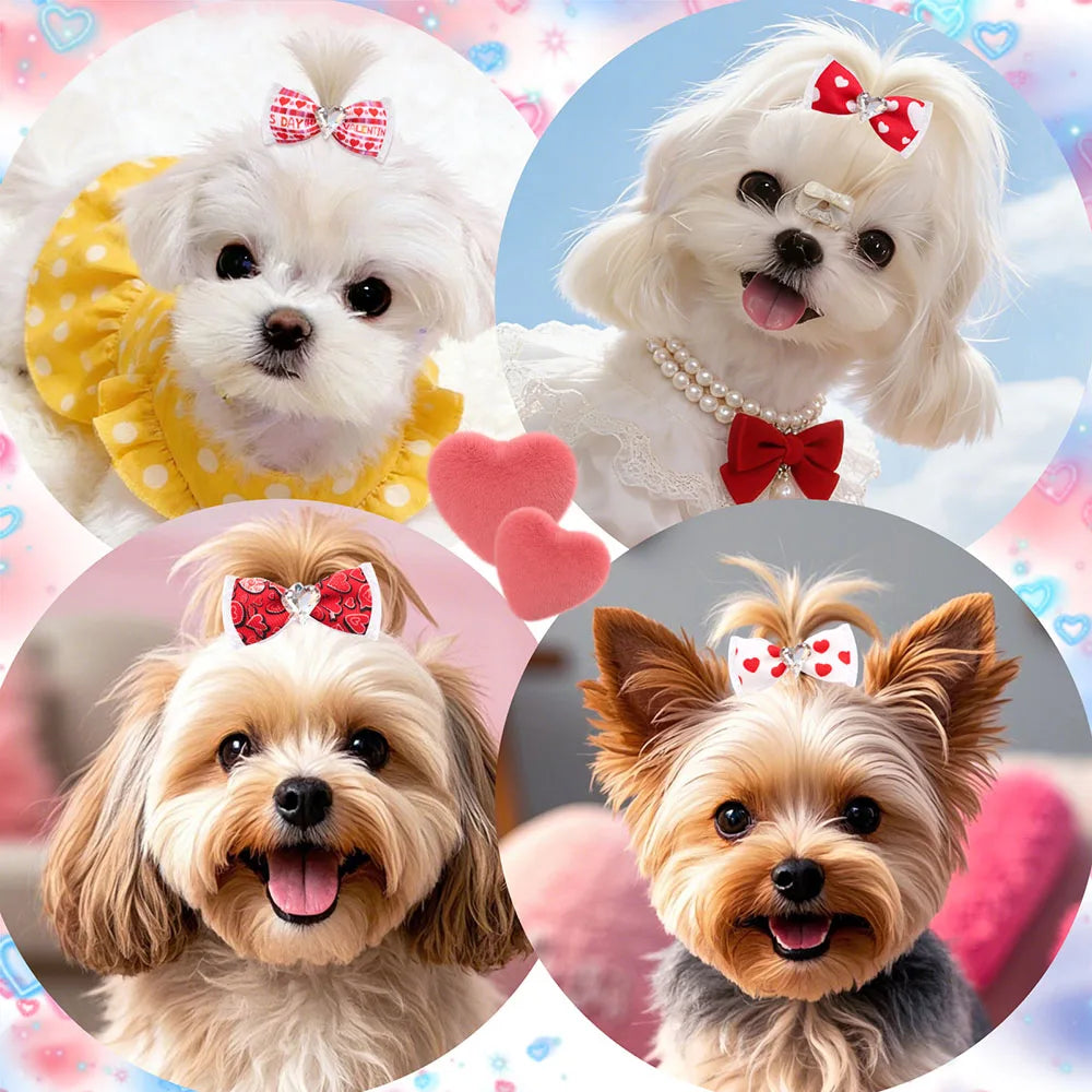 Senniea Decorative Puppy Hair Bows For Dogs And Cats