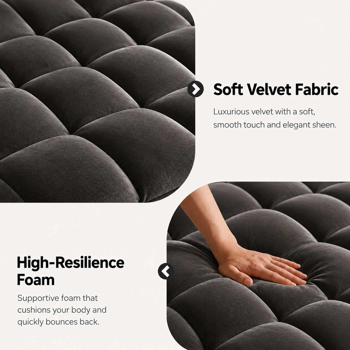 Adjustable Foldable Velvet Sofa Bed With Usb Charging And Storage
