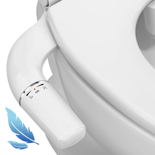 Dual Nozzle Bidet Attachment With Frontal Self Cleaning Spray