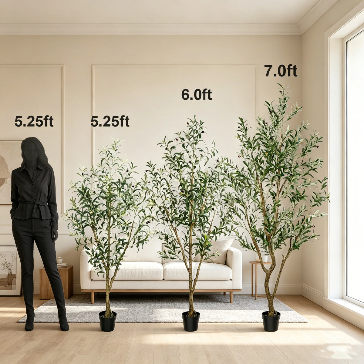 Olitree Artificial Olive Tree With Indoor Pot And Lifelike Fruits