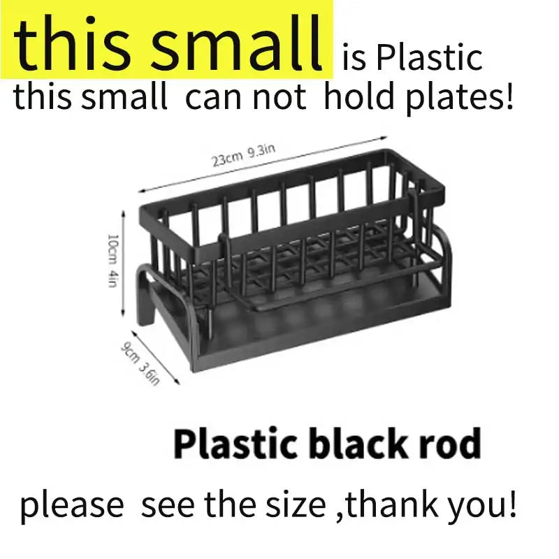 2size 2style storage rack can select for kitchen use This Double Large Metal Carbon Steel Cutlery Rack Is Perfect For Kitchen Countertops. It's Space-Saving And Durable, Featuring Knife, Fork, And Cup Holders, As Well As A Dr