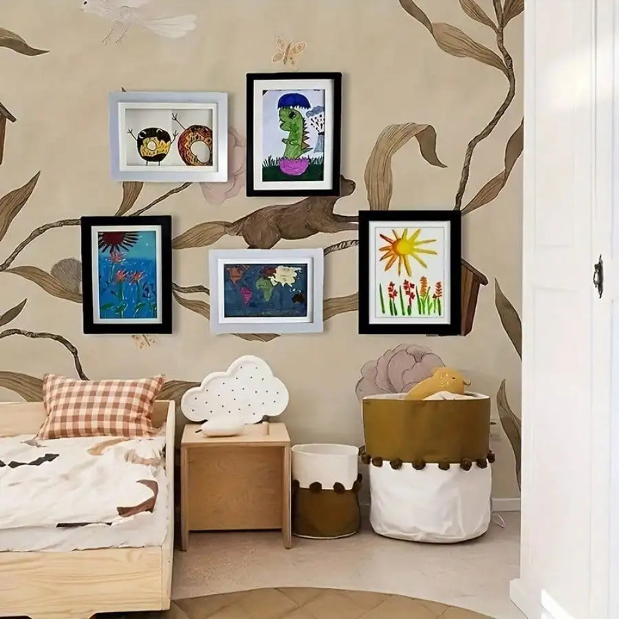 Foldable Magnetic Art Display Frame For Children Drawings And Photos