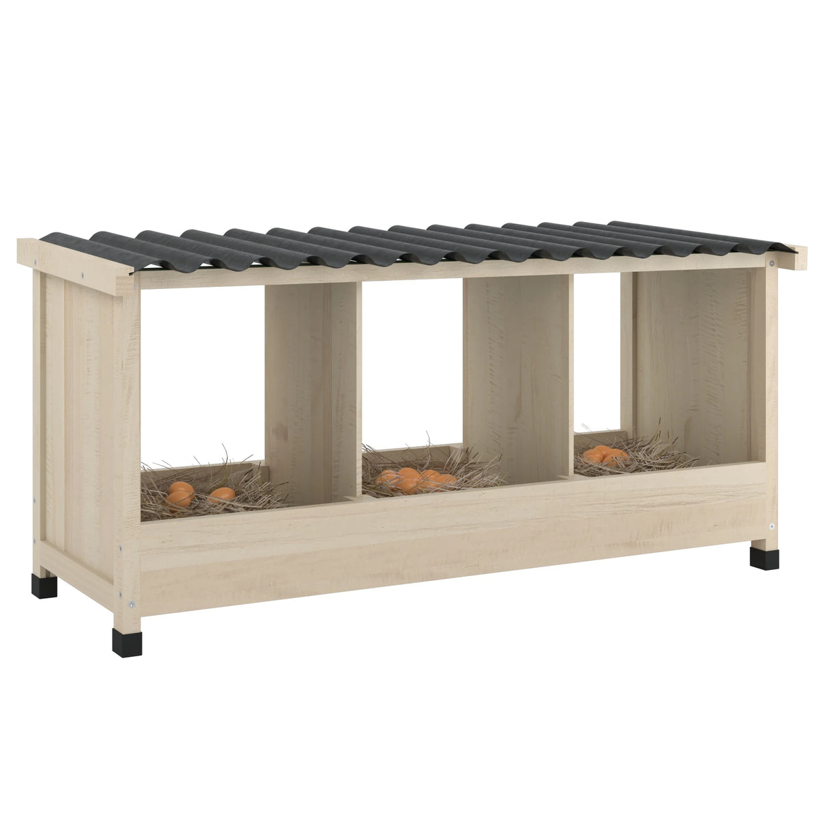 Wooden Chicken Nesting Box With Waterproof PVC Roof For Coops