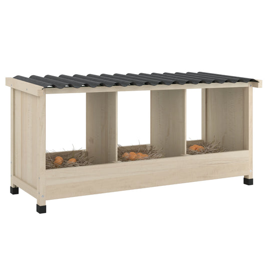 Wooden Chicken Nesting Box With Waterproof PVC Roof For Coops