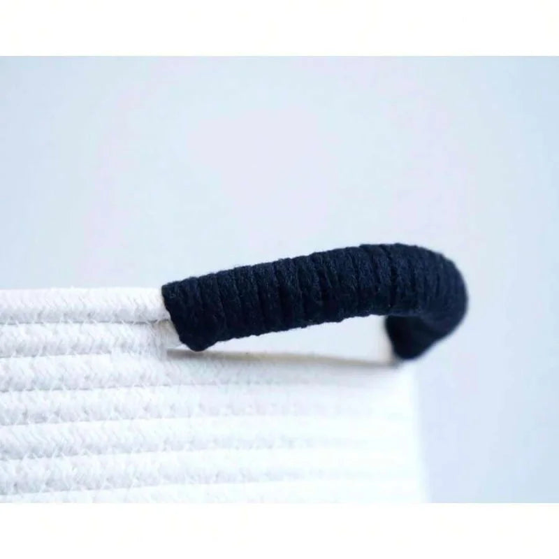 Handwoven Bamboo Reusable Dog Toy Storage Basket With Handles