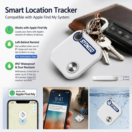 STONEGO Bluetooth GPS Tracker for Keys, Pets and Luggage Locator