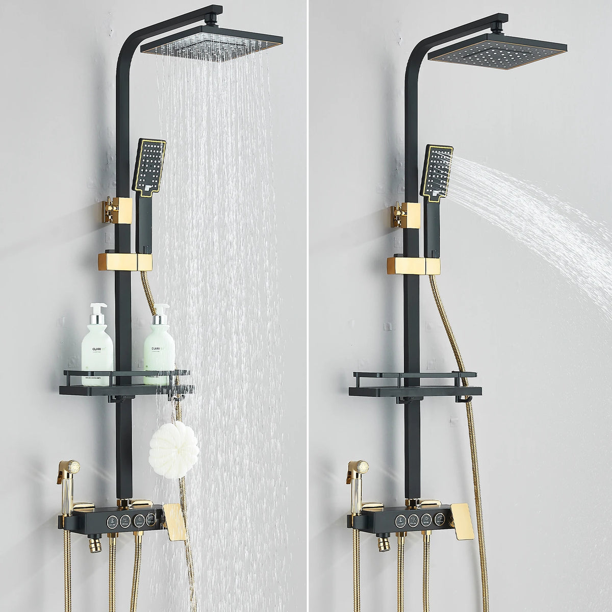 Fmhjfisd Brass Rainfall Shower Faucet Set Four Way Mixer