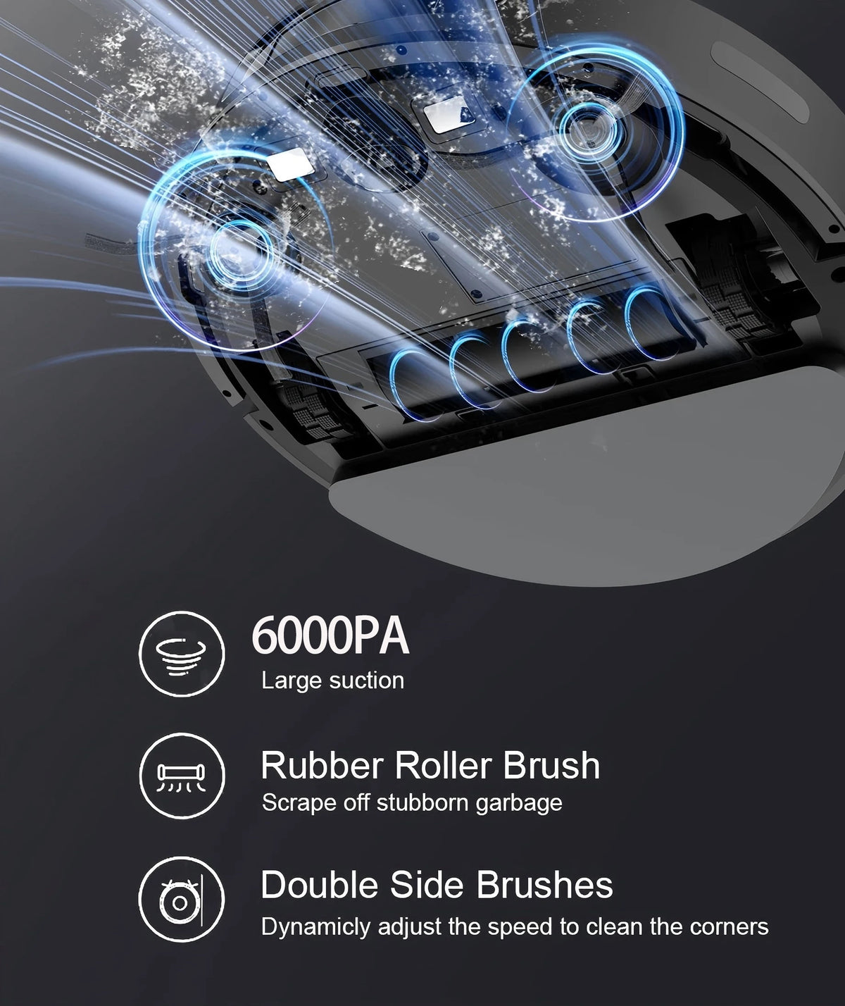 BOAIMORE Smart Robot Vacuum And Mop With Strong Suction