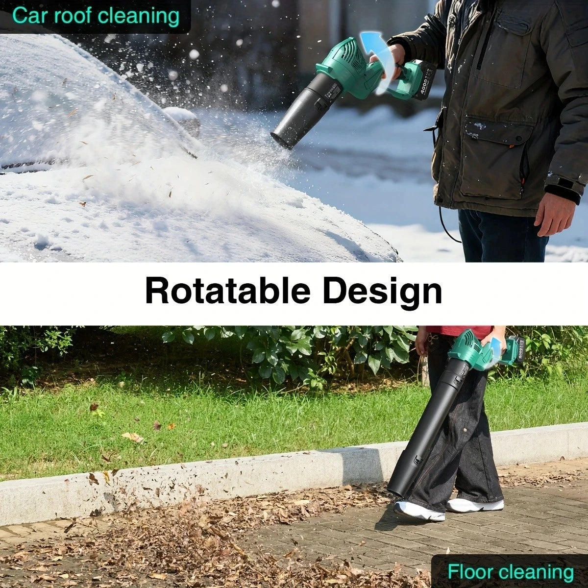 Taskstar 21V Cordless Leaf Blower With 550 CFM Two Batteries