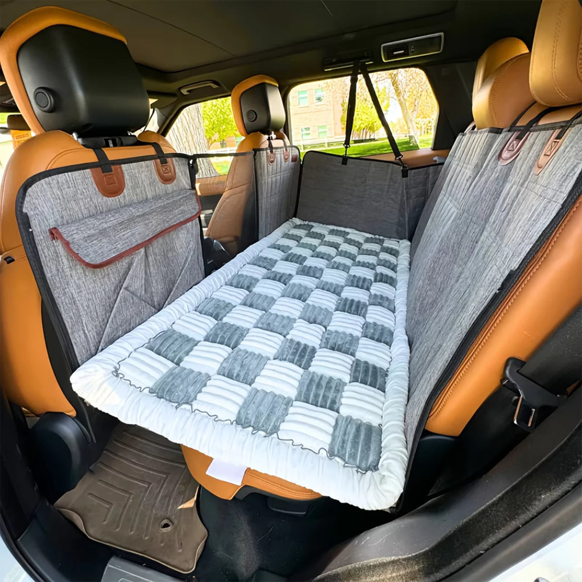 CWV Washable Anti Slip Coral Fleece Dog Car Seat Protector