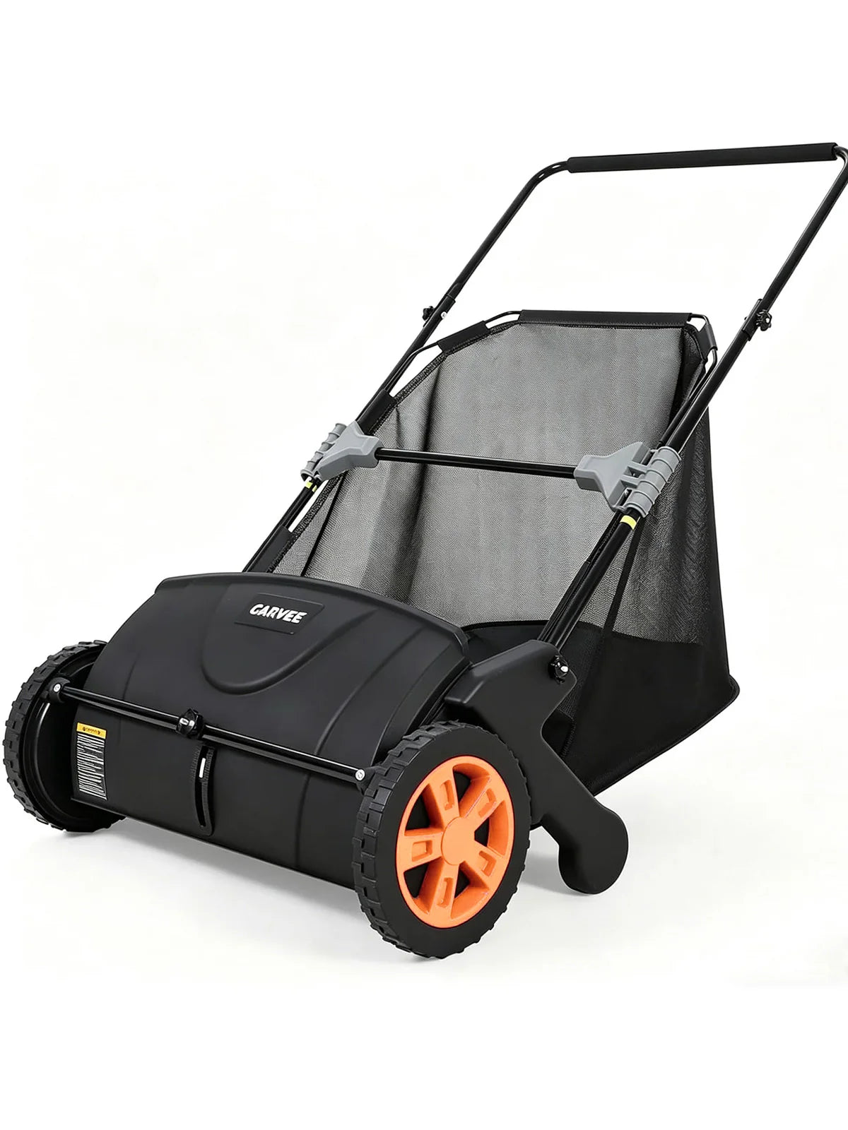 HiMiss Manual Push Lawn Leaf Sweeper For Yard Cleanup