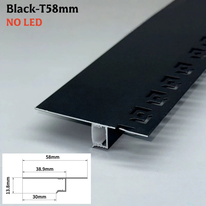 Khelse Narrow Shadow Gap LED Aluminum Ceiling Profile Channel