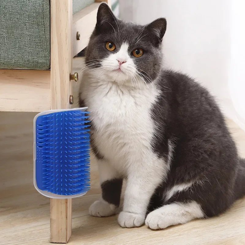 Multi Function Cat Grooming Comb With Corner Scratcher And Catnip