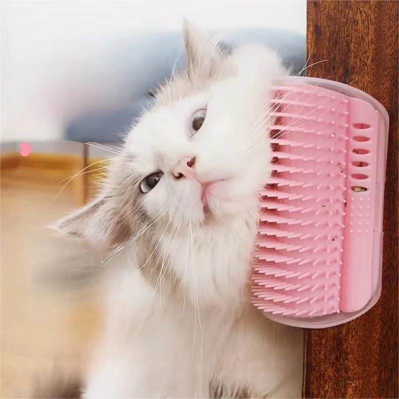 Multi Function Cat Grooming Comb With Corner Scratcher And Catnip