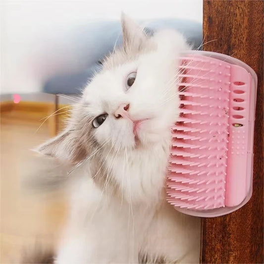 Multi Function Cat Grooming Comb With Corner Scratcher And Catnip
