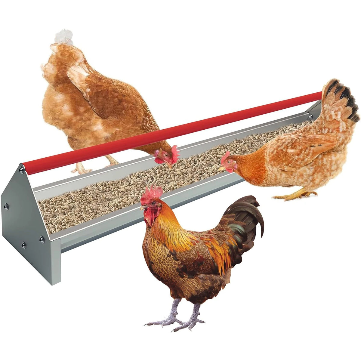HiMISS Galvanized Steel Livestock Feeding Trough With Drainage Holes