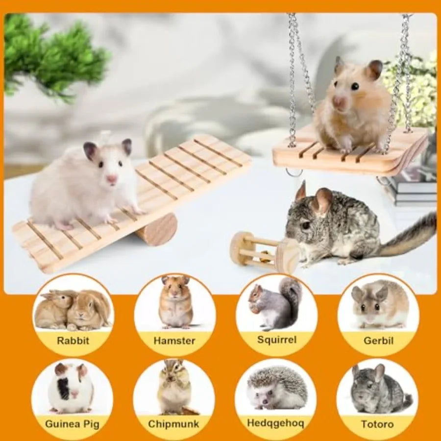 Small Animal Chew Toy Set For Hamsters Guinea Pigs Rabbits