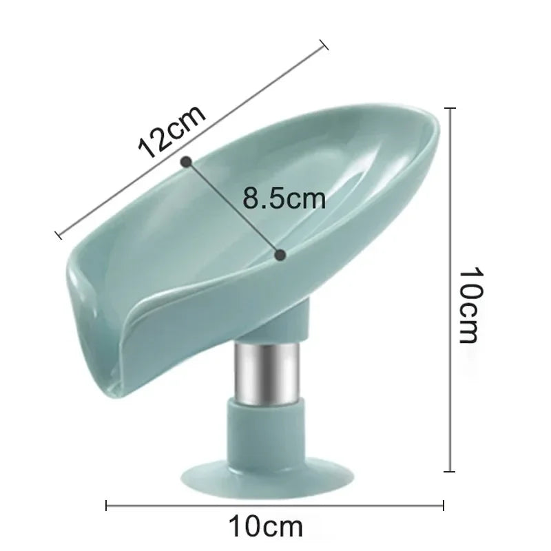 Leaf Shape Self Draining Soap Holder Tray For Shower Sink