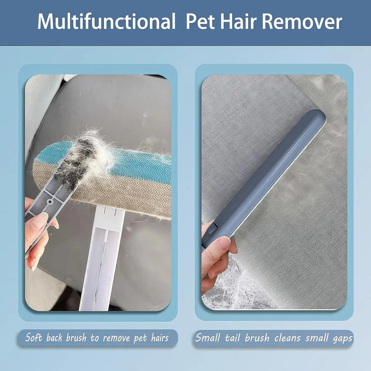 Multipurpose Pet Hair Removal Tool for Furniture and Carpets