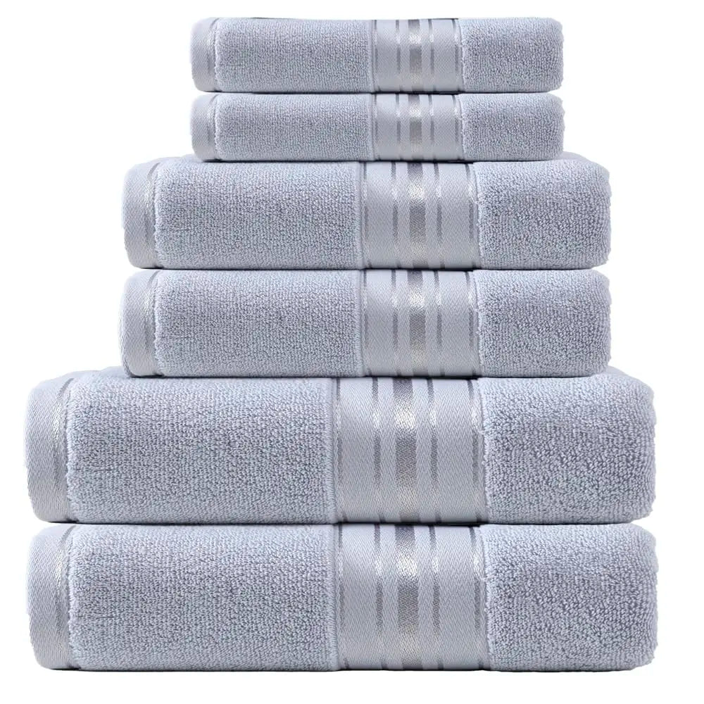 Premium 6 Piece Cotton Turkish Bath And Hand Towel Set