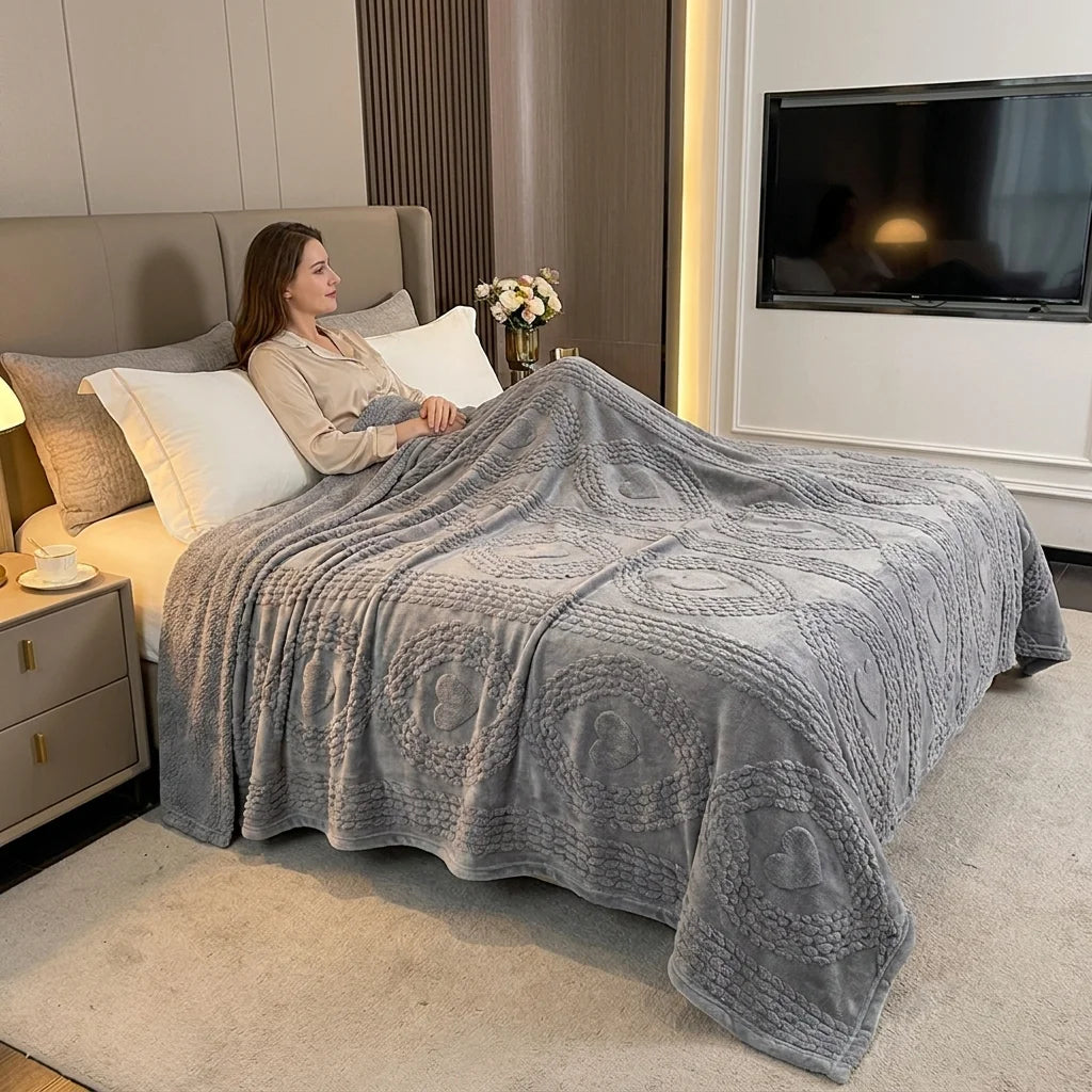 Ultra Soft Blanket Queen Size  Cozy Fuzzy Plush Thick Warm for All Season  Bedding