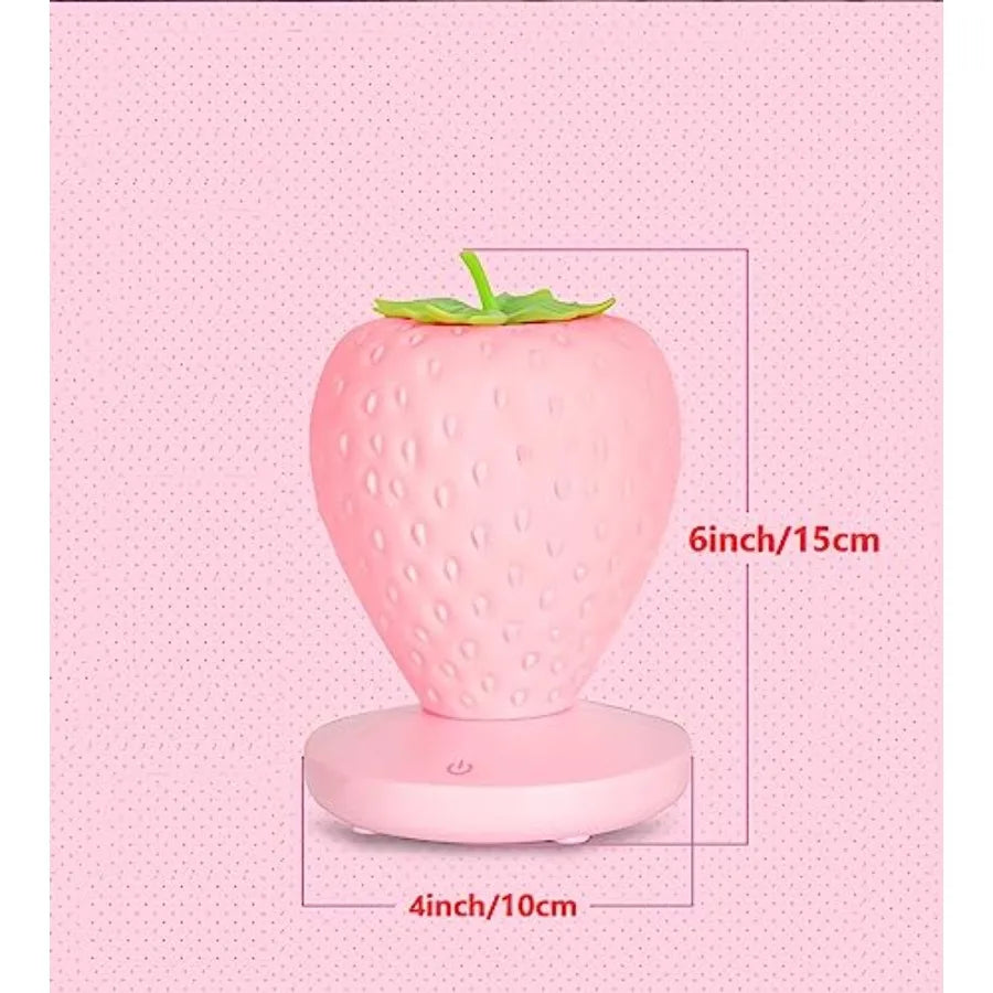Touch Control Silicone Strawberry Night Light Rechargeable Lamp