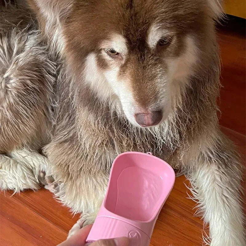 Portable Dog Water Bottle With Food Container For Travel