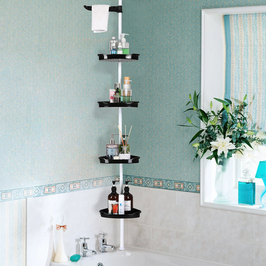 HiMISS Four Tier Corner Shower Caddy Adjustable Bathroom Storage Organizer