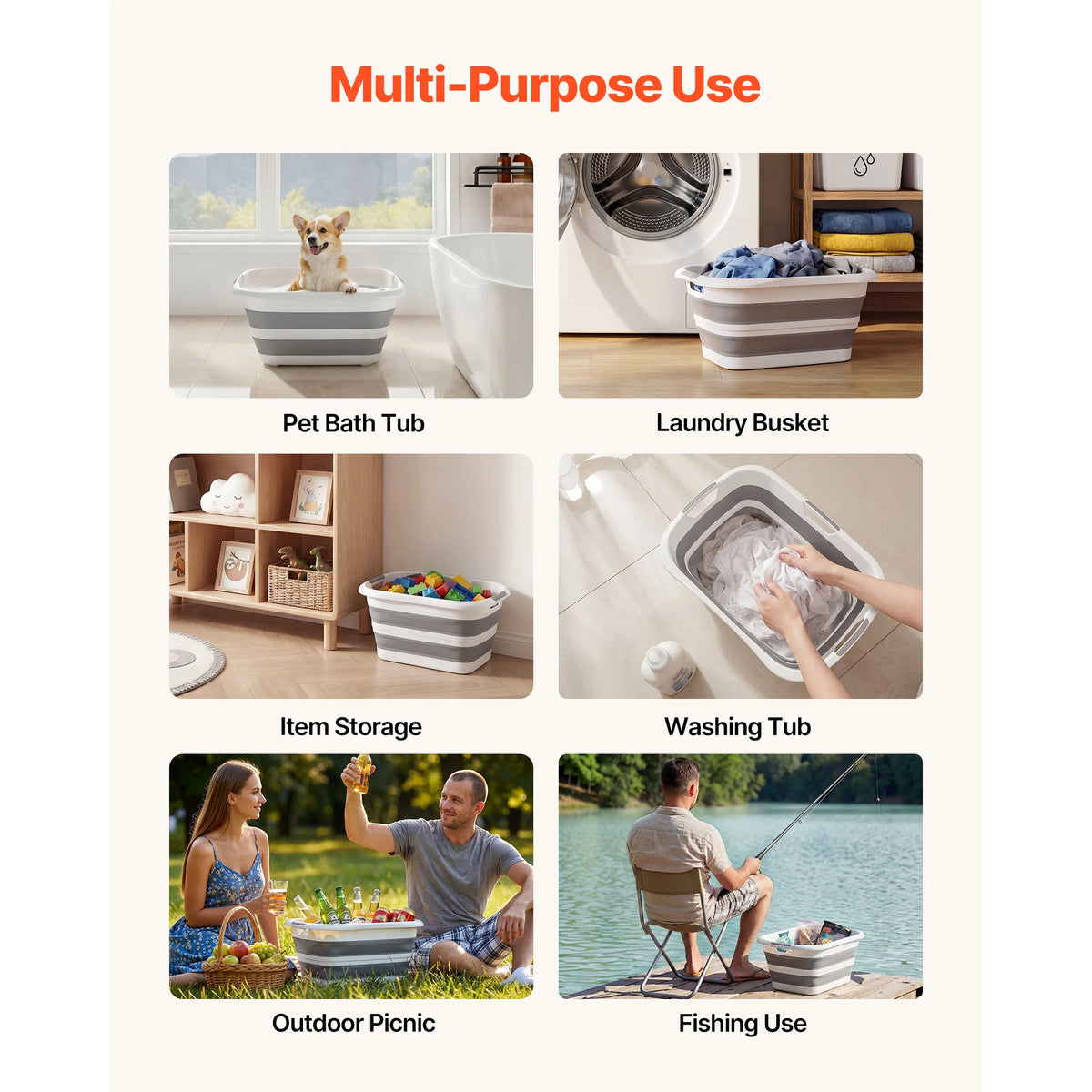 Foldable Dog Bathtub For Small Pets With Integrated Drainage