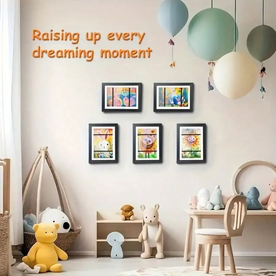 Foldable Magnetic Art Display Frame For Children Drawings And Photos