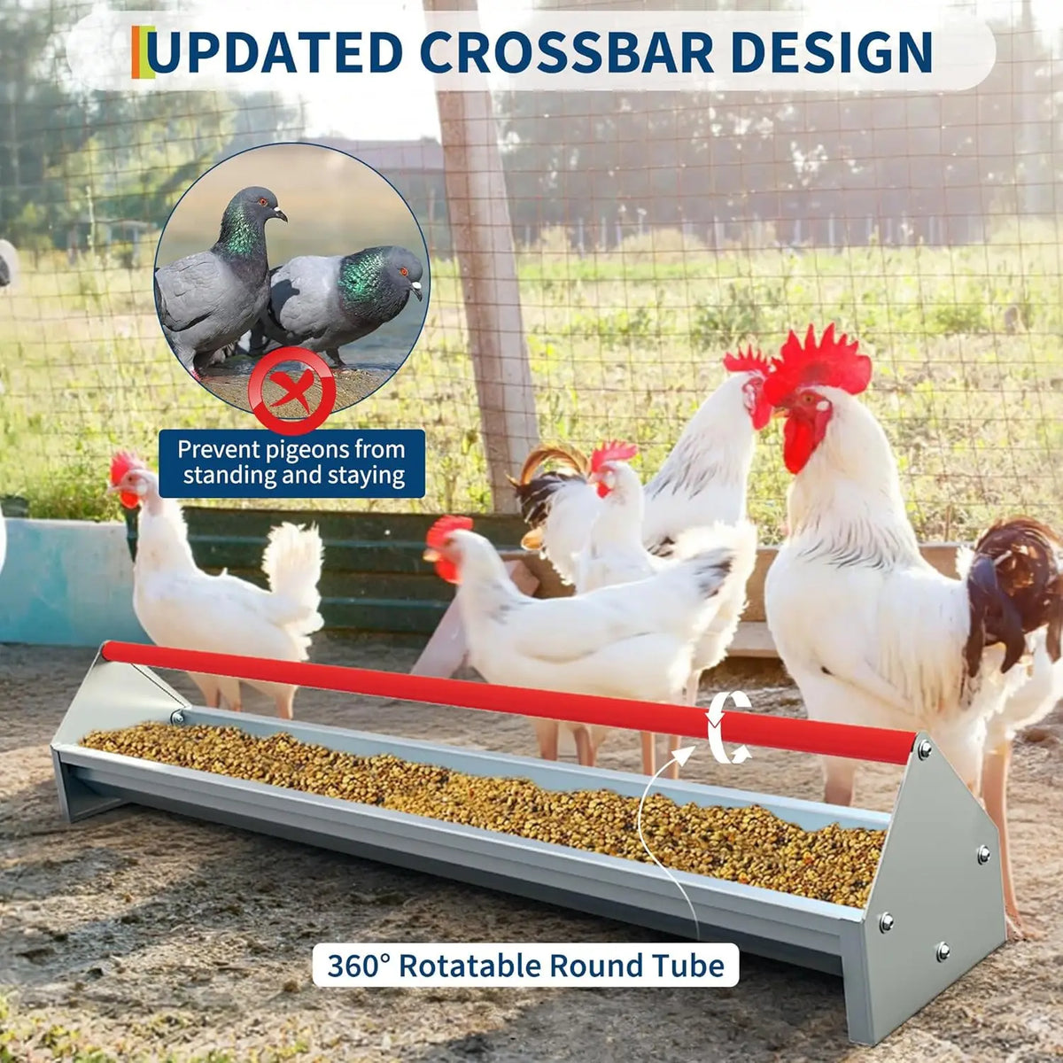 HiMISS Galvanized Steel Livestock Feeding Trough With Drainage Holes