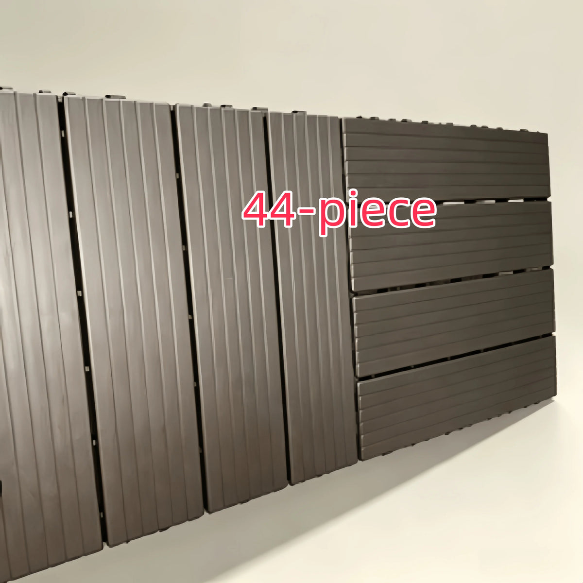 44-Piece Interlocking Plastic Outdoor Flooring, Suitable for Courtyard Floors, Outdoor Patios, Walkways, and Decking. Waterproof and Easy to Install, Made of Durable PP Material, Ideal for Use around Swimming Pools, Gardens,