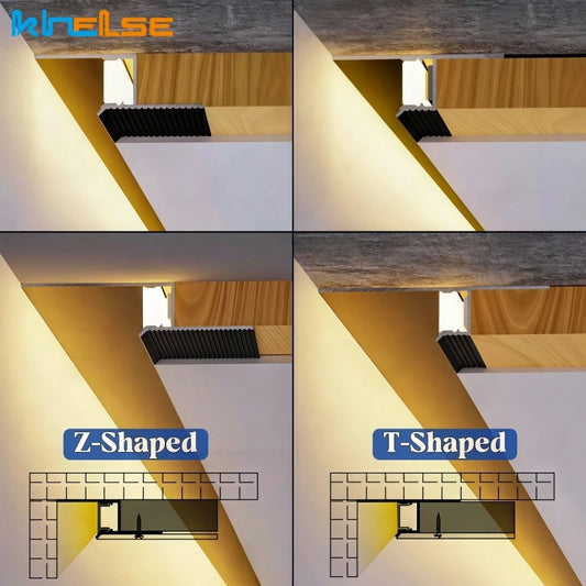 Khelse Narrow Shadow Gap LED Aluminum Ceiling Profile Channel