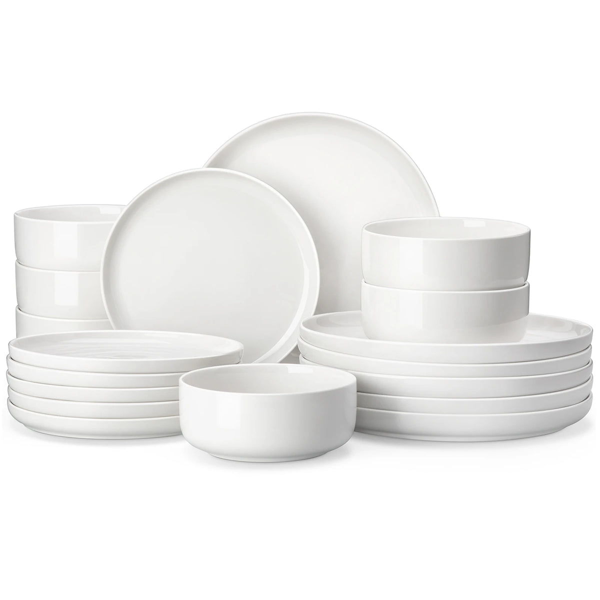 Malacasa Ceramic Porcelain Dinnerware Set For Home Dining