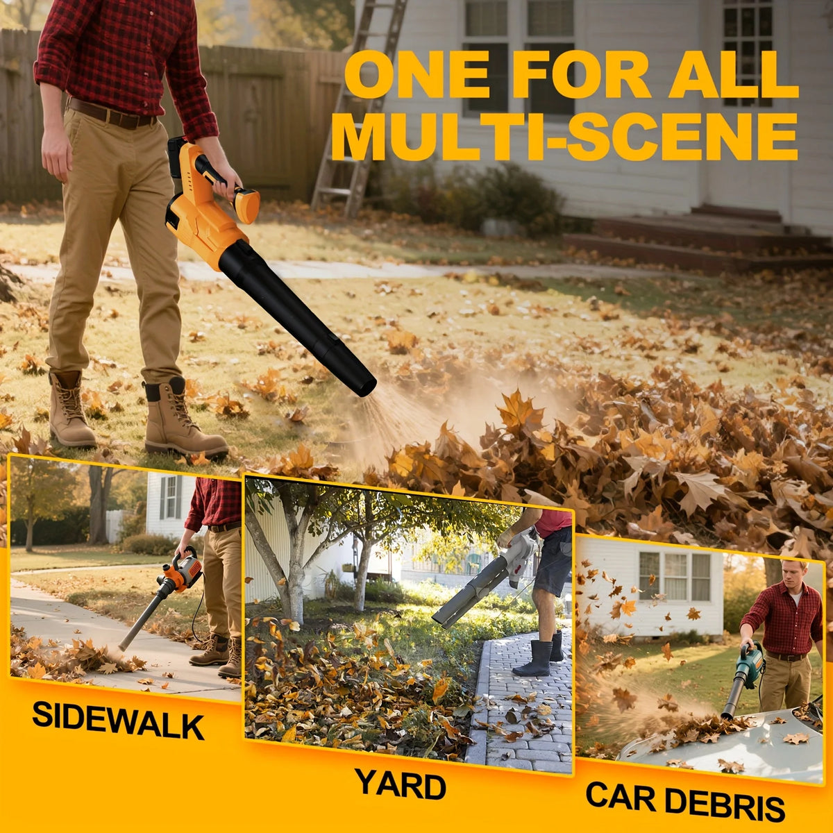 Cordless Electric Leaf Blower With 580 CFM And 160 MPH