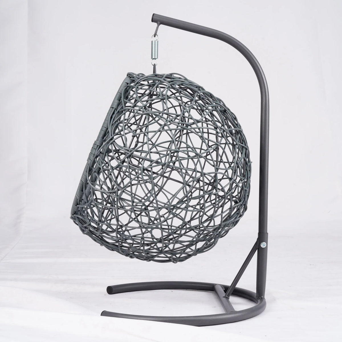 Stylish Rattan Cat Swing Bed With Support Stand And Plush Cushion